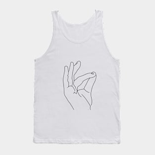 Hand Minimalist Line Art Tank Top